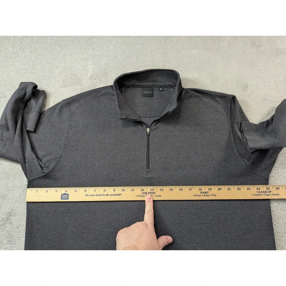 Dunning Golf Mens XXL Charcoal Gray Heathered Quarter Zip Pullover Sweater